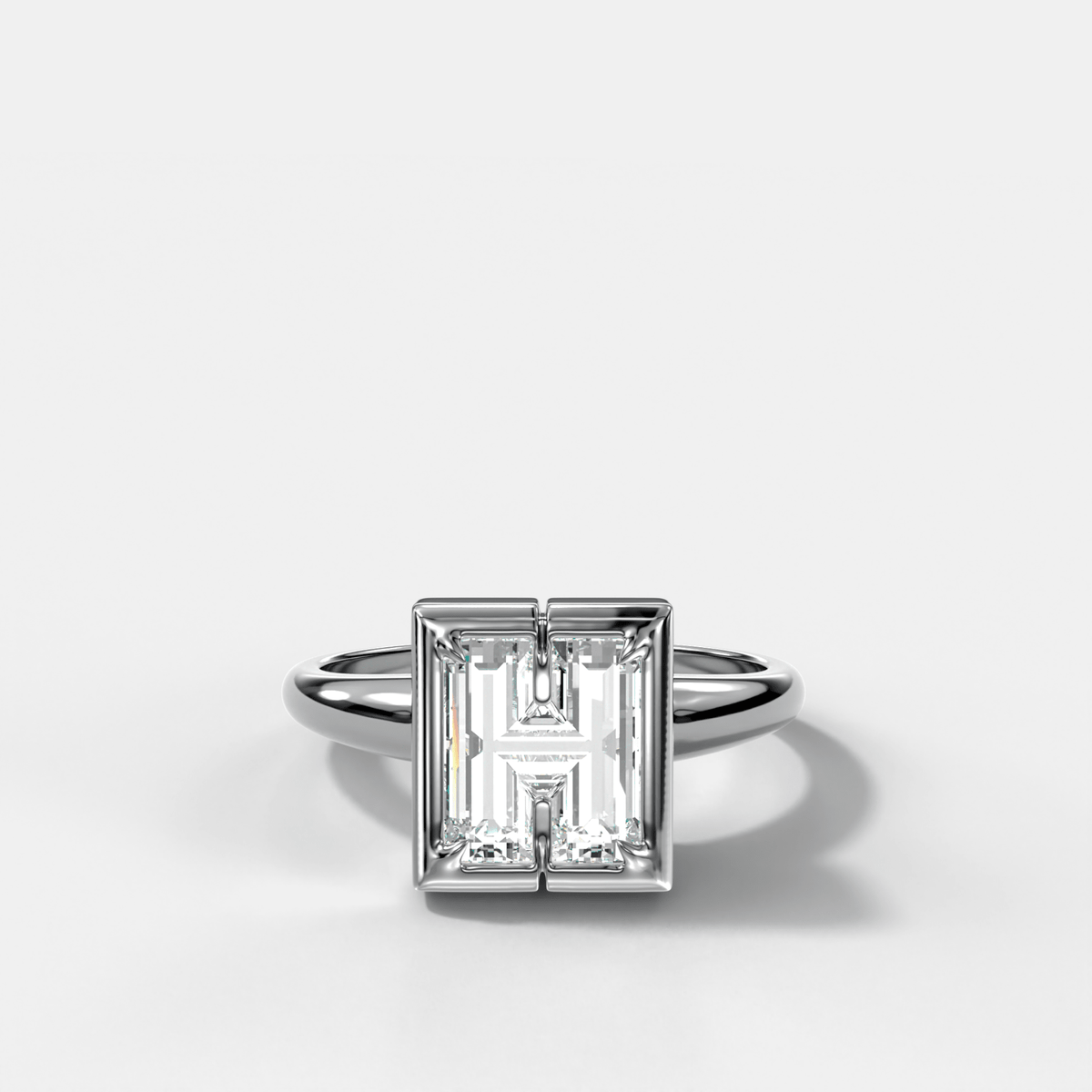 Club Diamond Initial Ring - Letter H - GOODSTONE