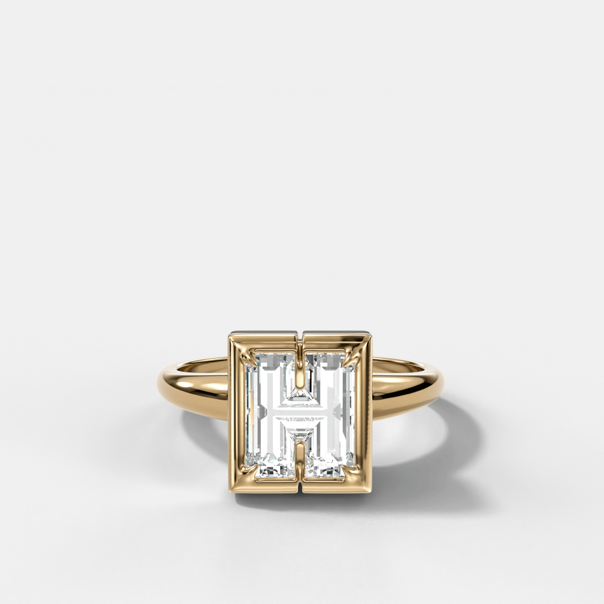 Club Diamond Initial Ring - Letter H - GOODSTONE