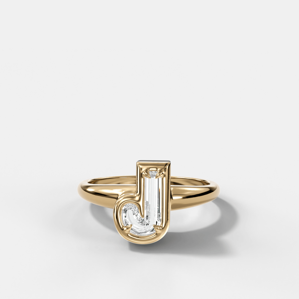Club Diamond Initial Ring - Letter J - GOODSTONE