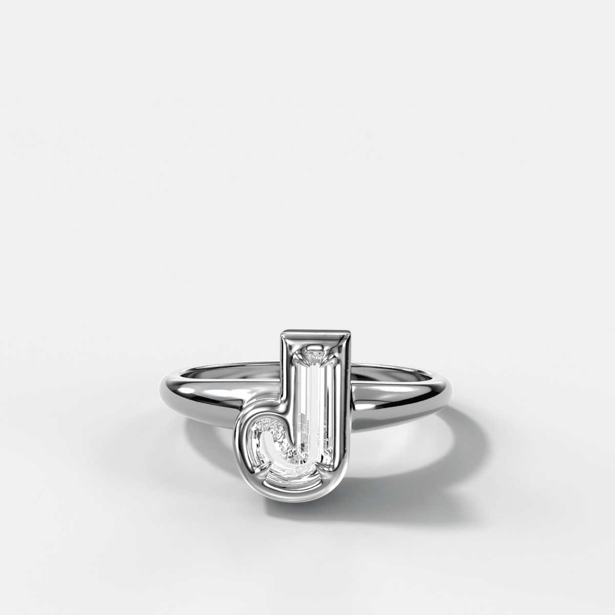 Club Diamond Initial Ring - Letter J - GOODSTONE