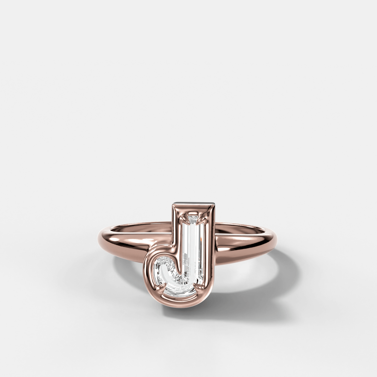 Club Diamond Initial Ring - Letter J - GOODSTONE