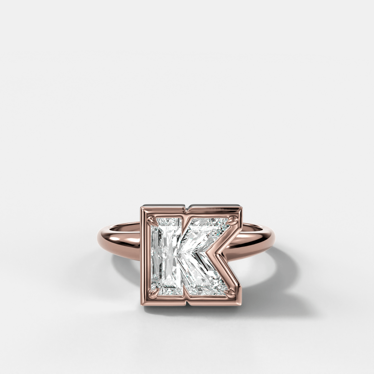 Club Diamond Initial Ring - Letter K - GOODSTONE