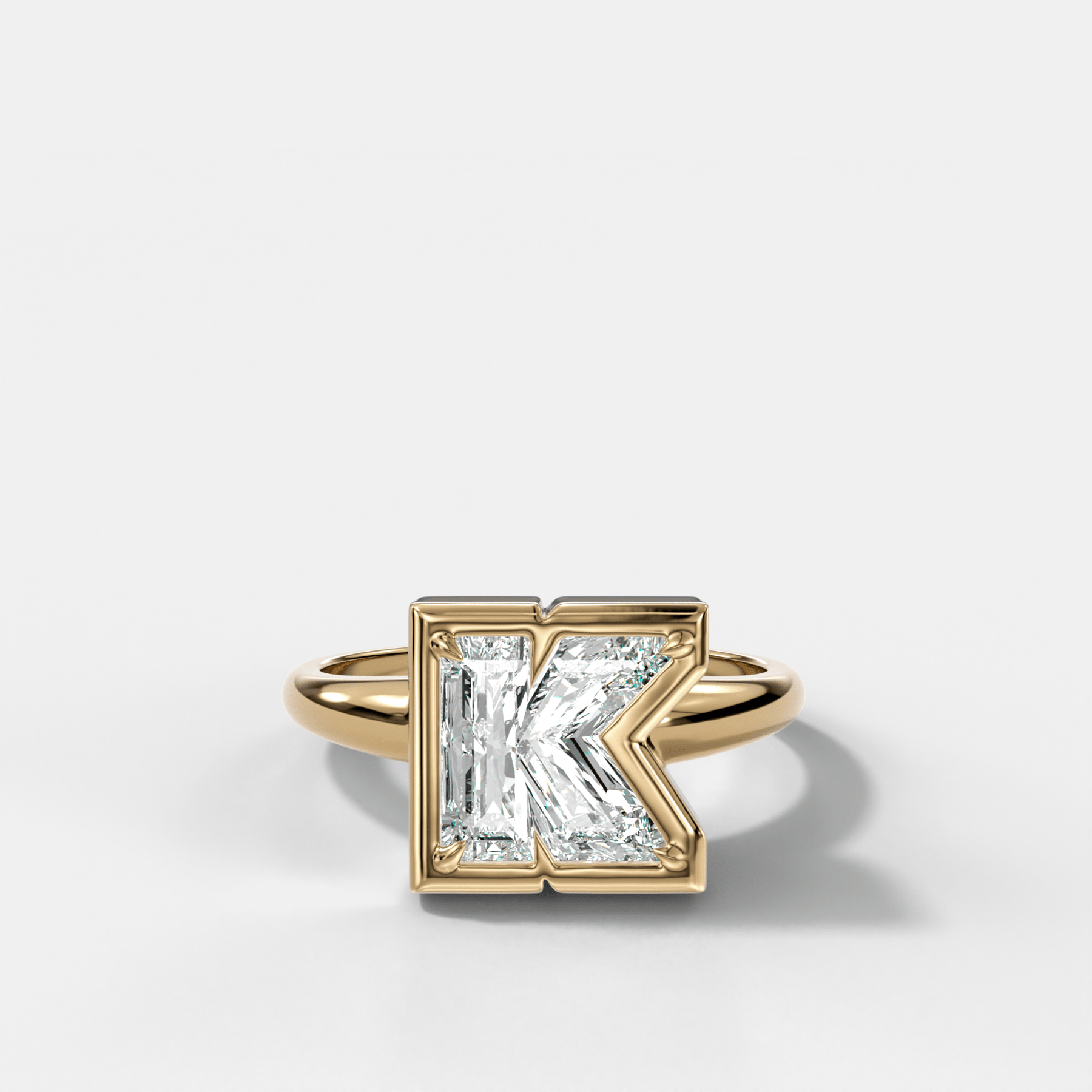 Club Diamond Initial Ring - Letter K - GOODSTONE