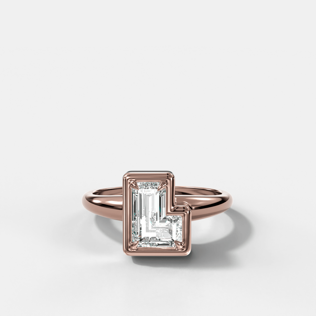 Club Diamond Initial Ring - Letter L - GOODSTONE