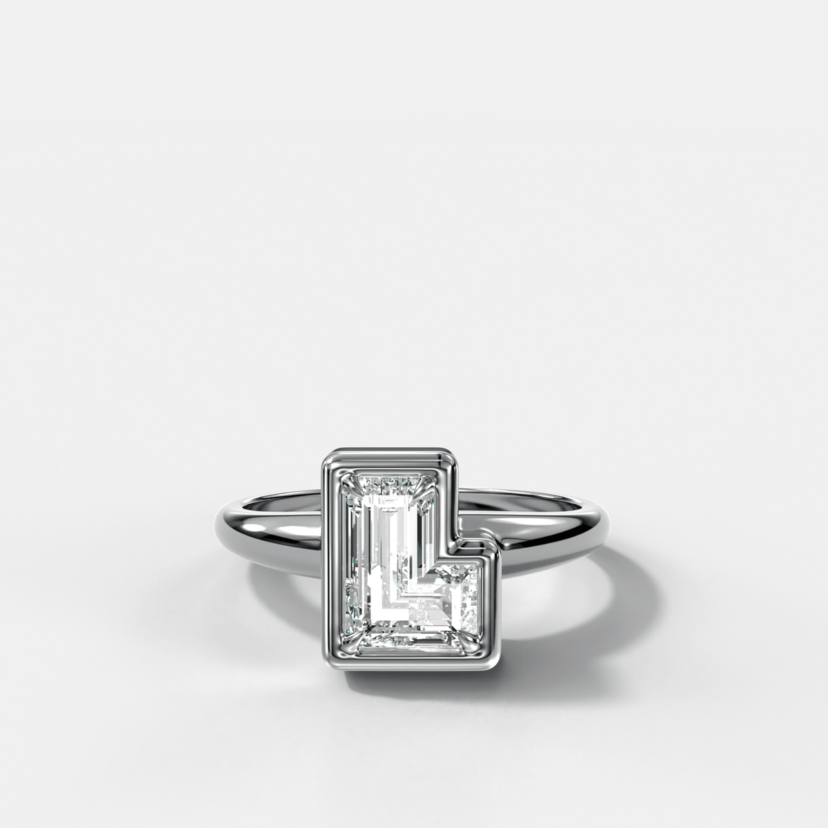 Club Diamond Initial Ring - Letter L - GOODSTONE