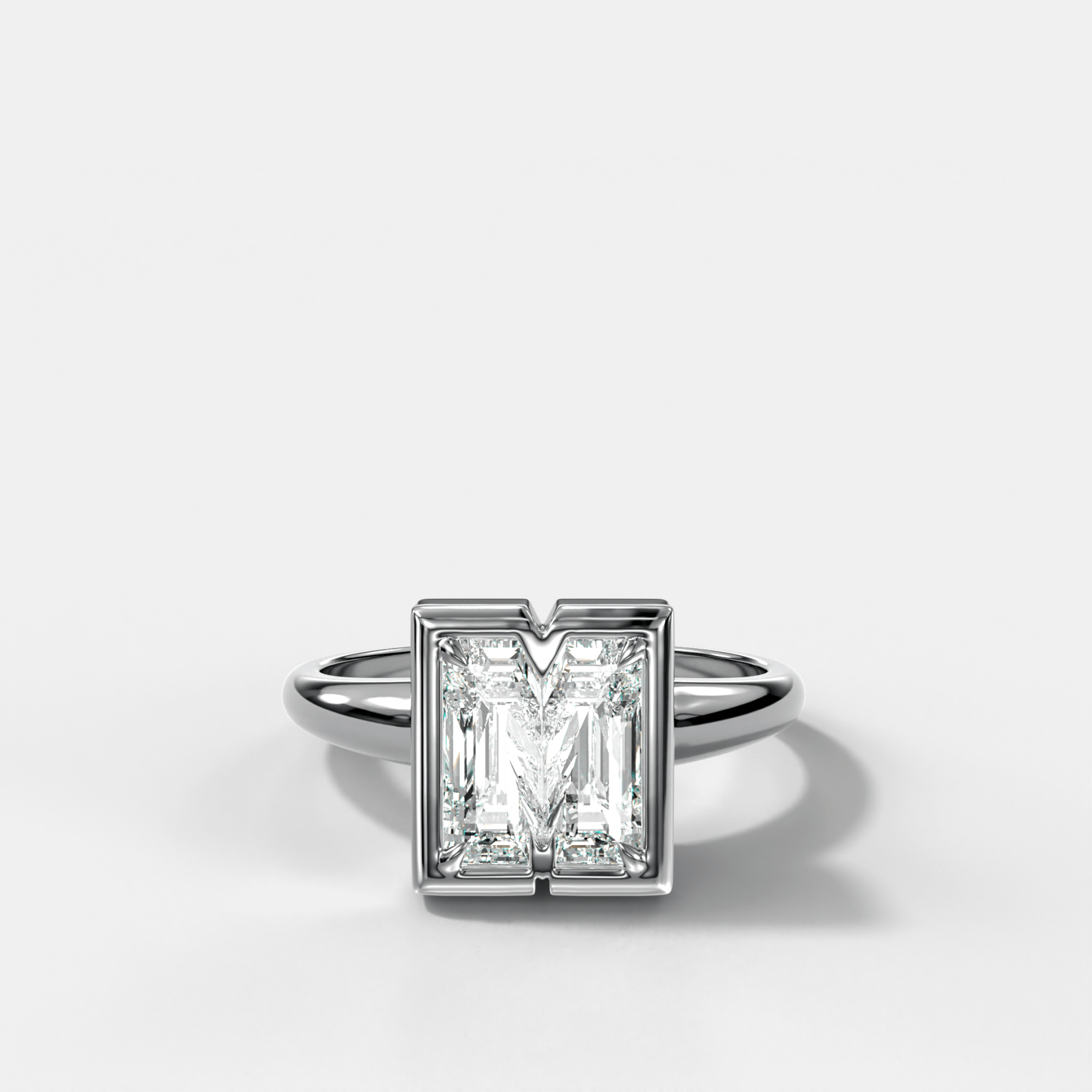 Club Diamond Initial Ring - Letter M - GOODSTONE