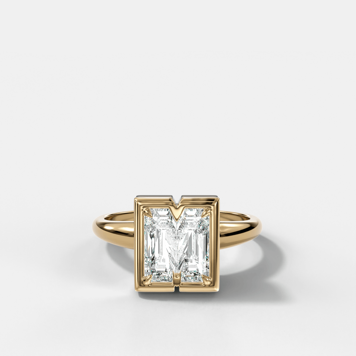 Club Diamond Initial Ring - Letter M - GOODSTONE