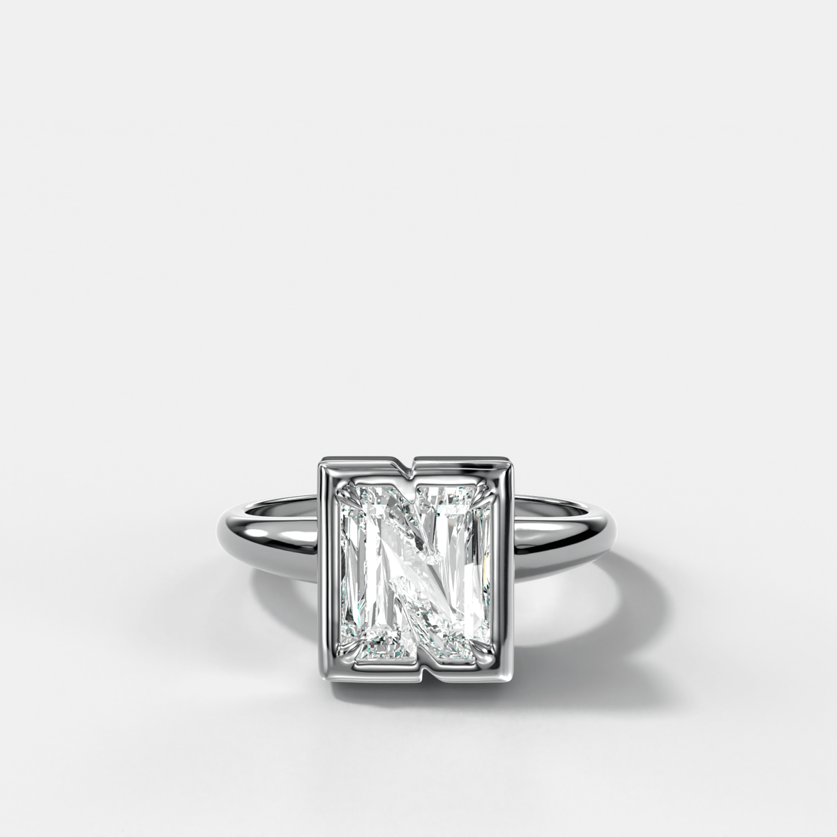 Club Diamond Initial Ring - Letter N - GOODSTONE