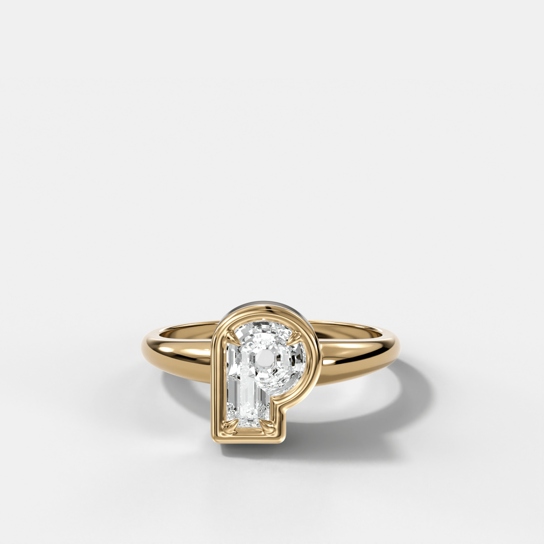 Club Diamond Initial Ring - Letter P - GOODSTONE