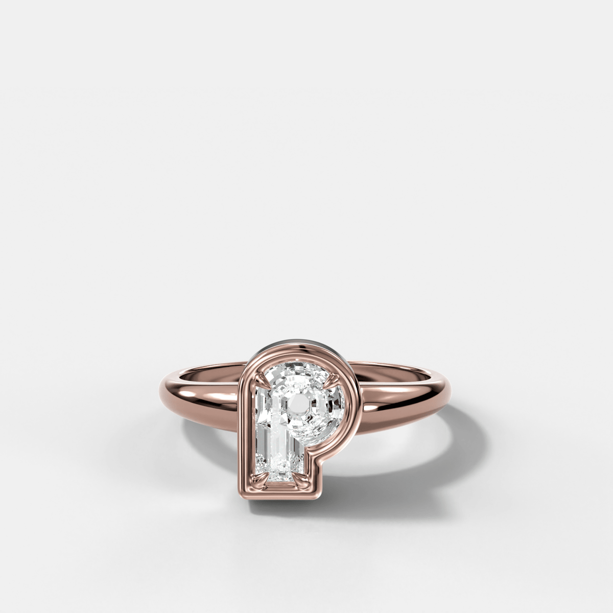 Club Diamond Initial Ring - Letter P - GOODSTONE