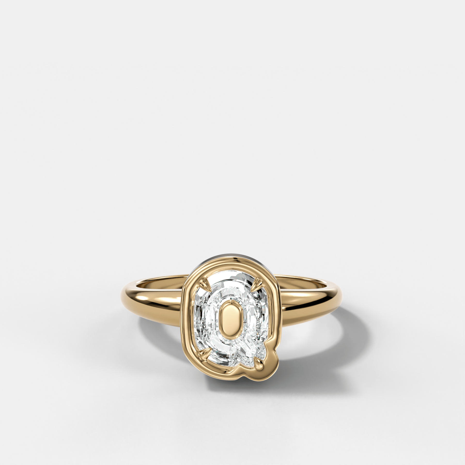 Club Diamond Initial Ring - Letter Q - GOODSTONE