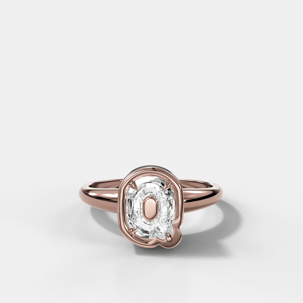 Club Diamond Initial Ring - Letter Q - GOODSTONE