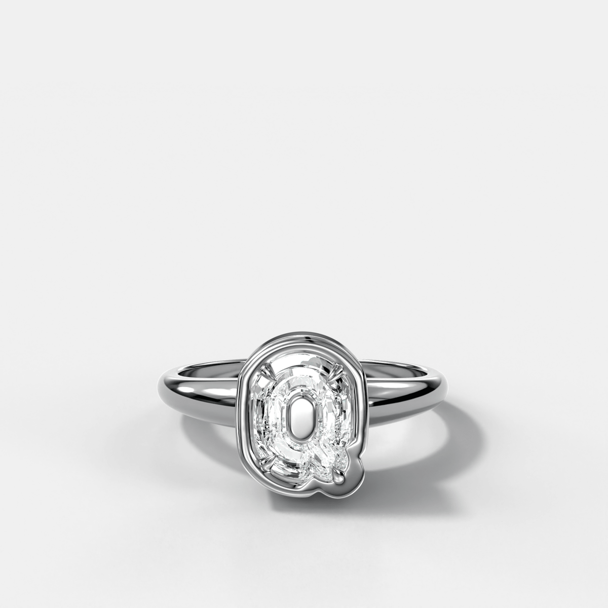 Club Diamond Initial Ring - Letter Q - GOODSTONE