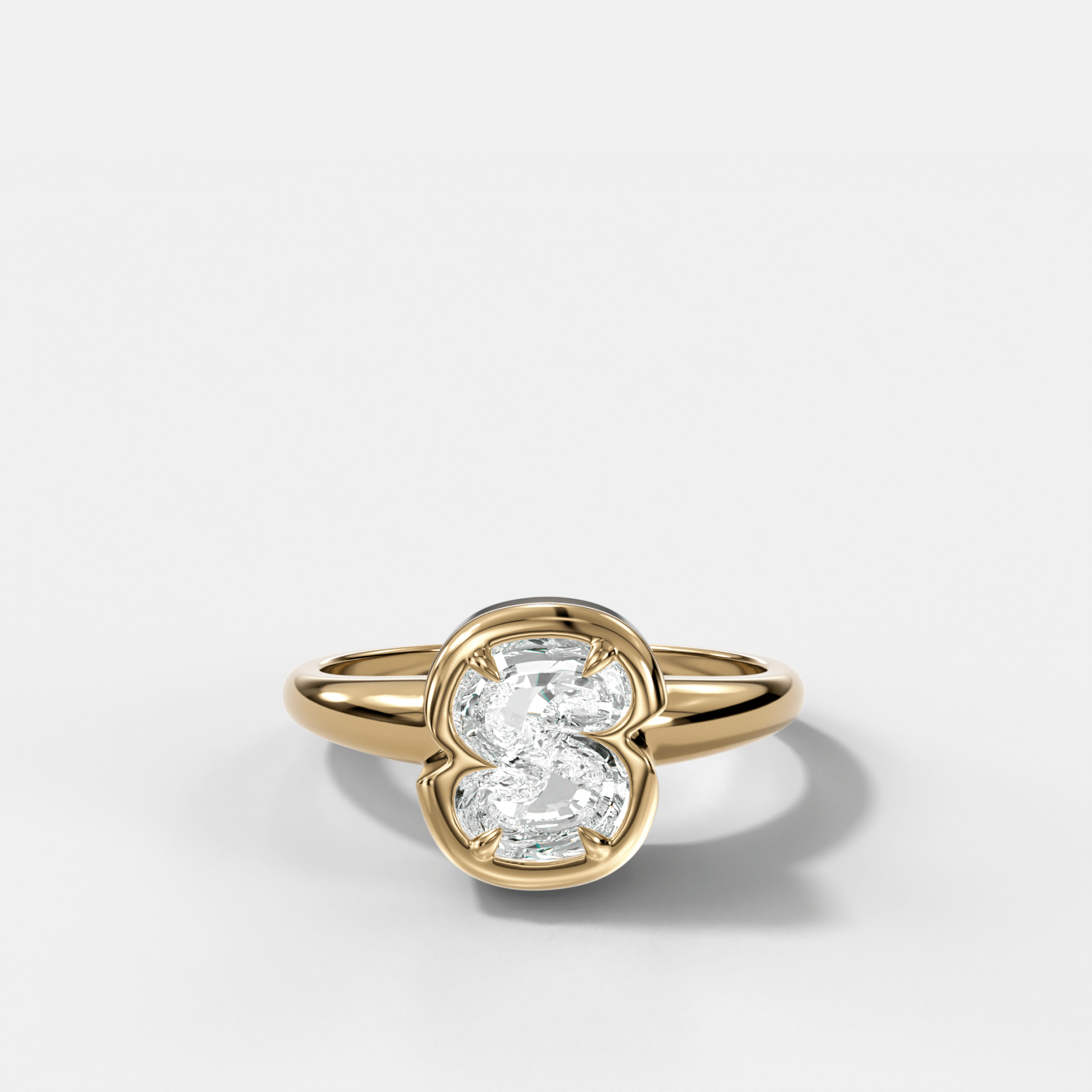 Club Diamond Initial Ring Letter S | GOODSTONE