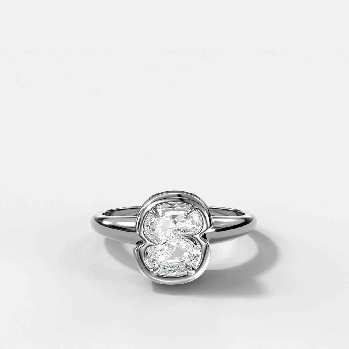 Club Diamond Initial Ring - Letter S - GOODSTONE