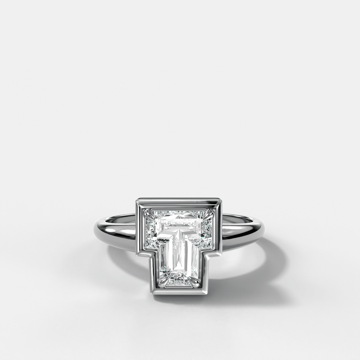 Club Diamond Initial Ring - Letter T - GOODSTONE