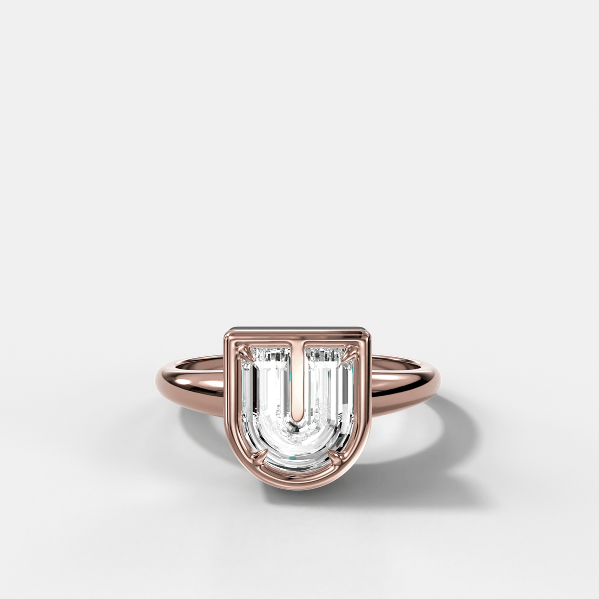 Club Diamond Initial Ring - Letter U - GOODSTONE