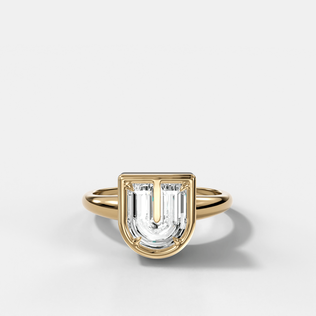Club Diamond Initial Ring - Letter U - GOODSTONE