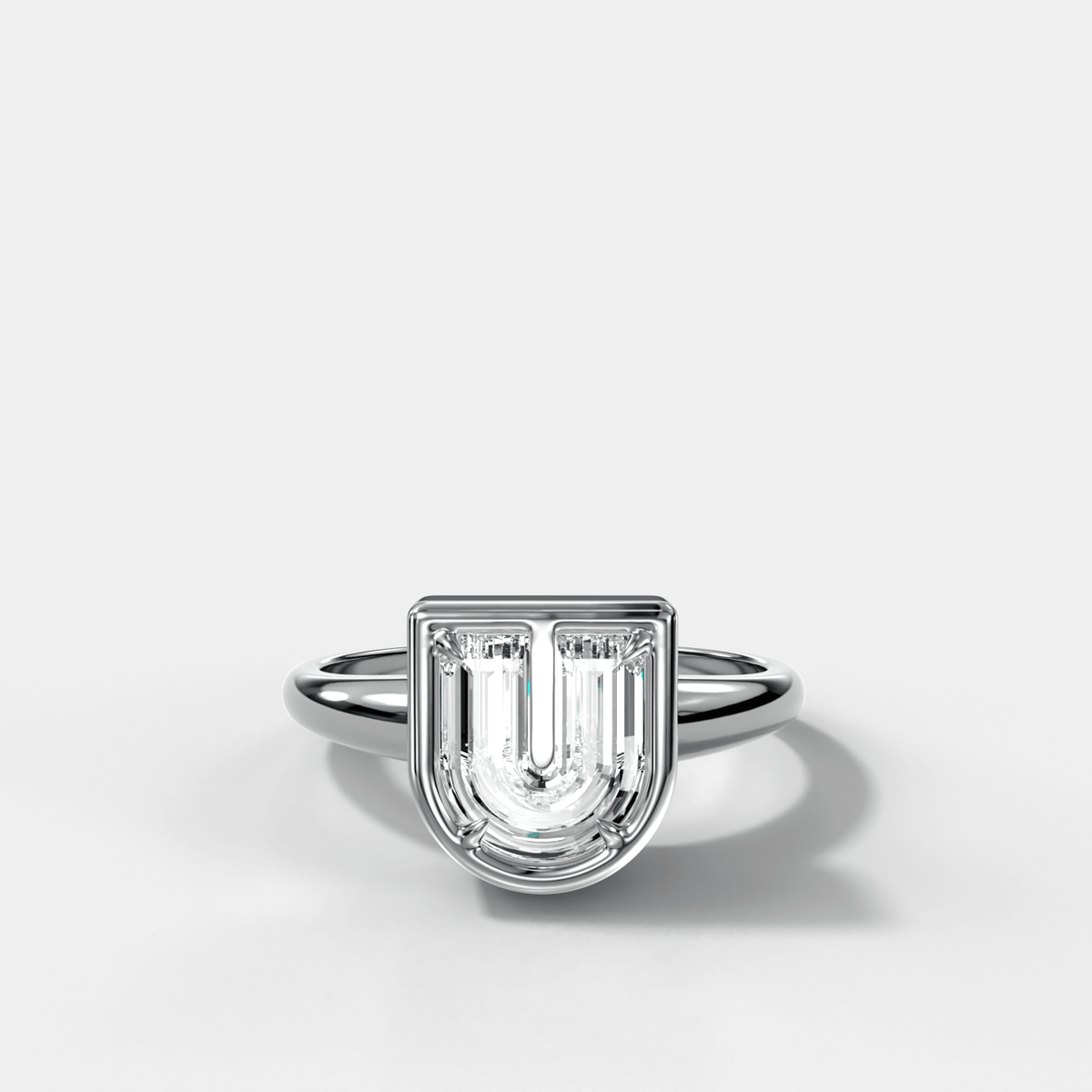 Club Diamond Initial Ring - Letter U - GOODSTONE