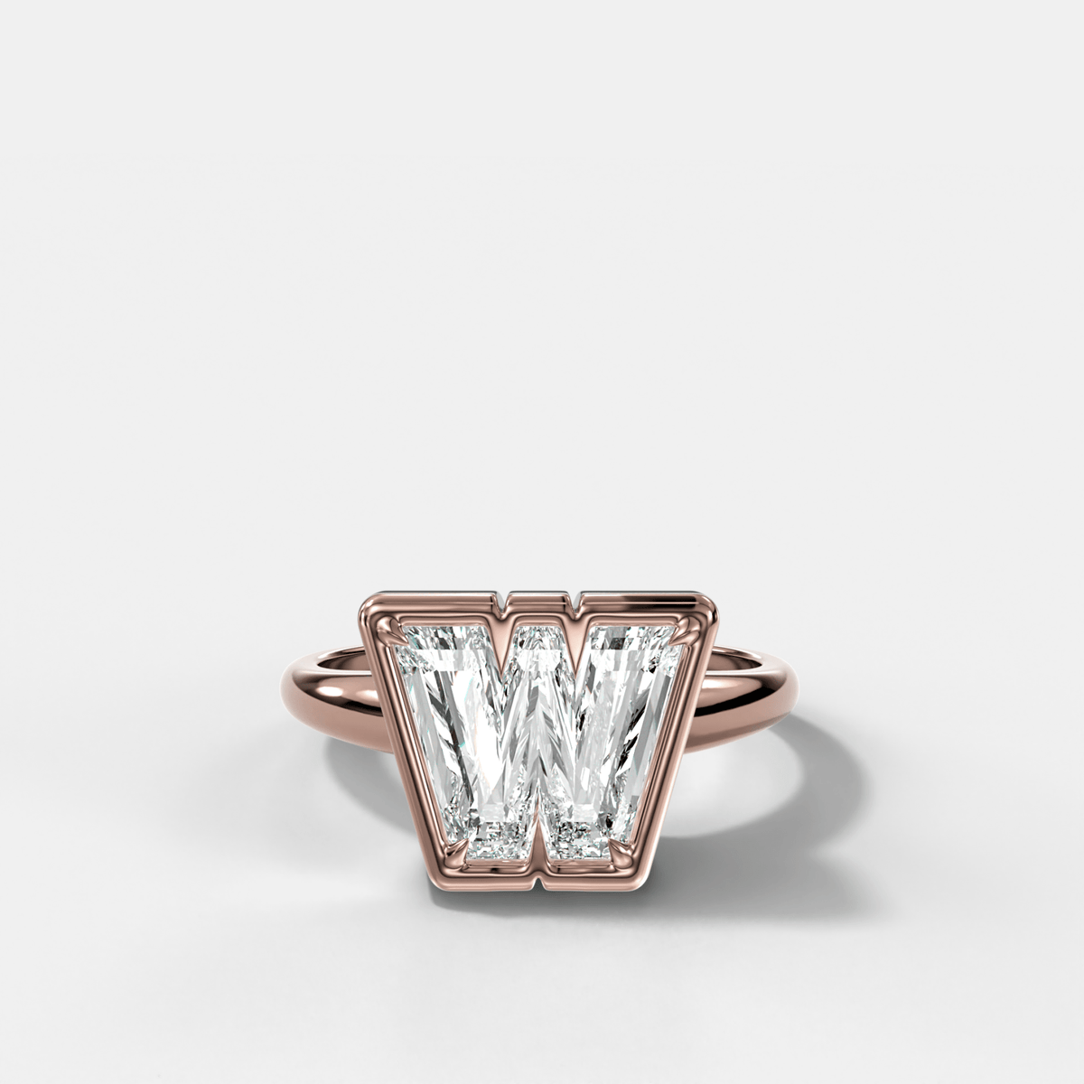 Club Diamond Initial Ring - Letter W - GOODSTONE