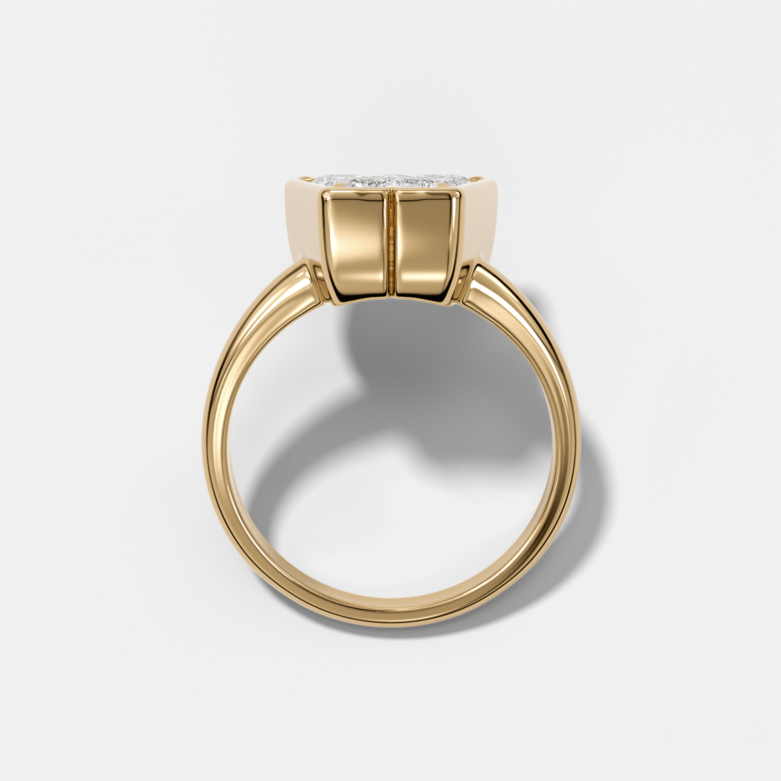 Club Diamond Initial Ring - Letter W - GOODSTONE