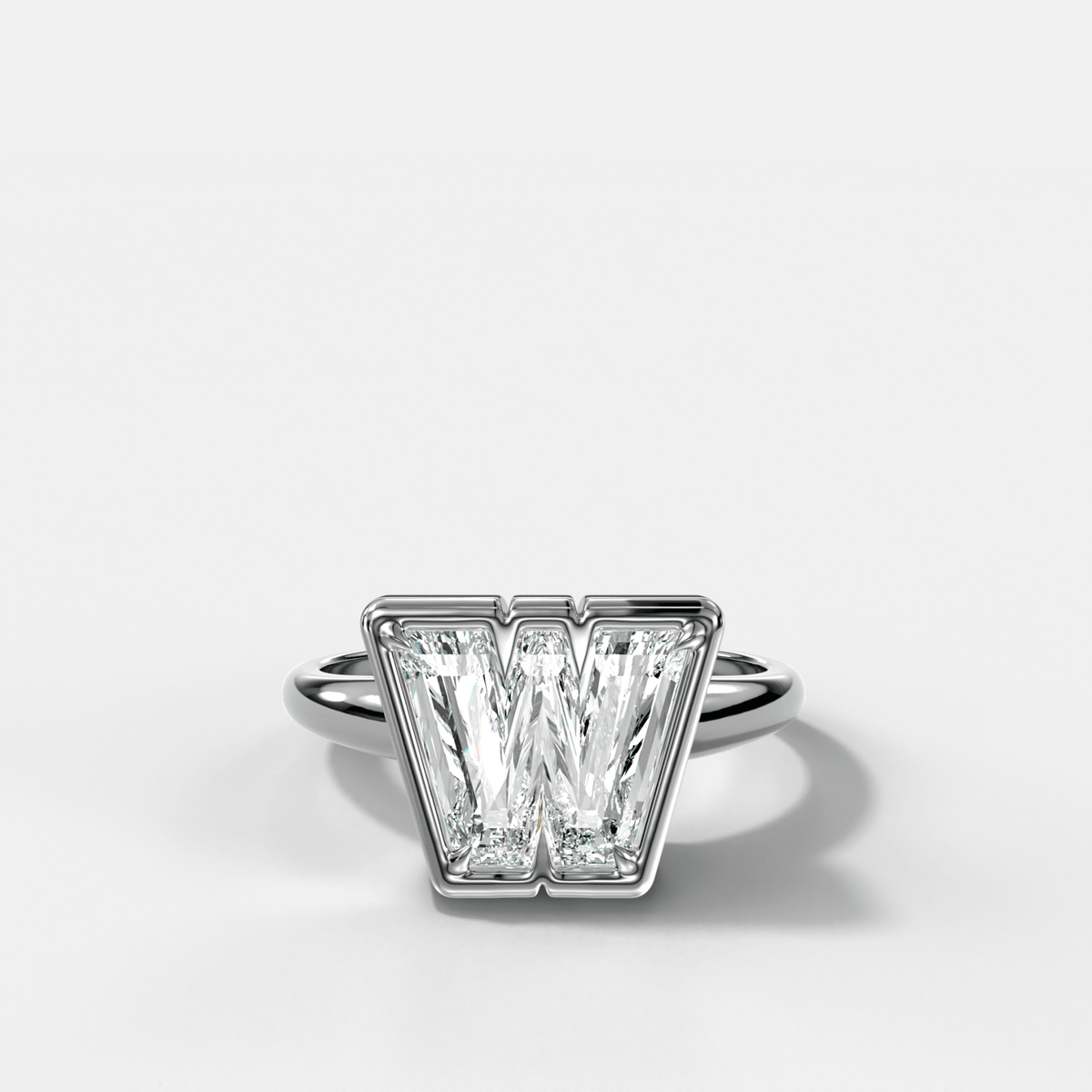 Club Diamond Initial Ring - Letter W - GOODSTONE