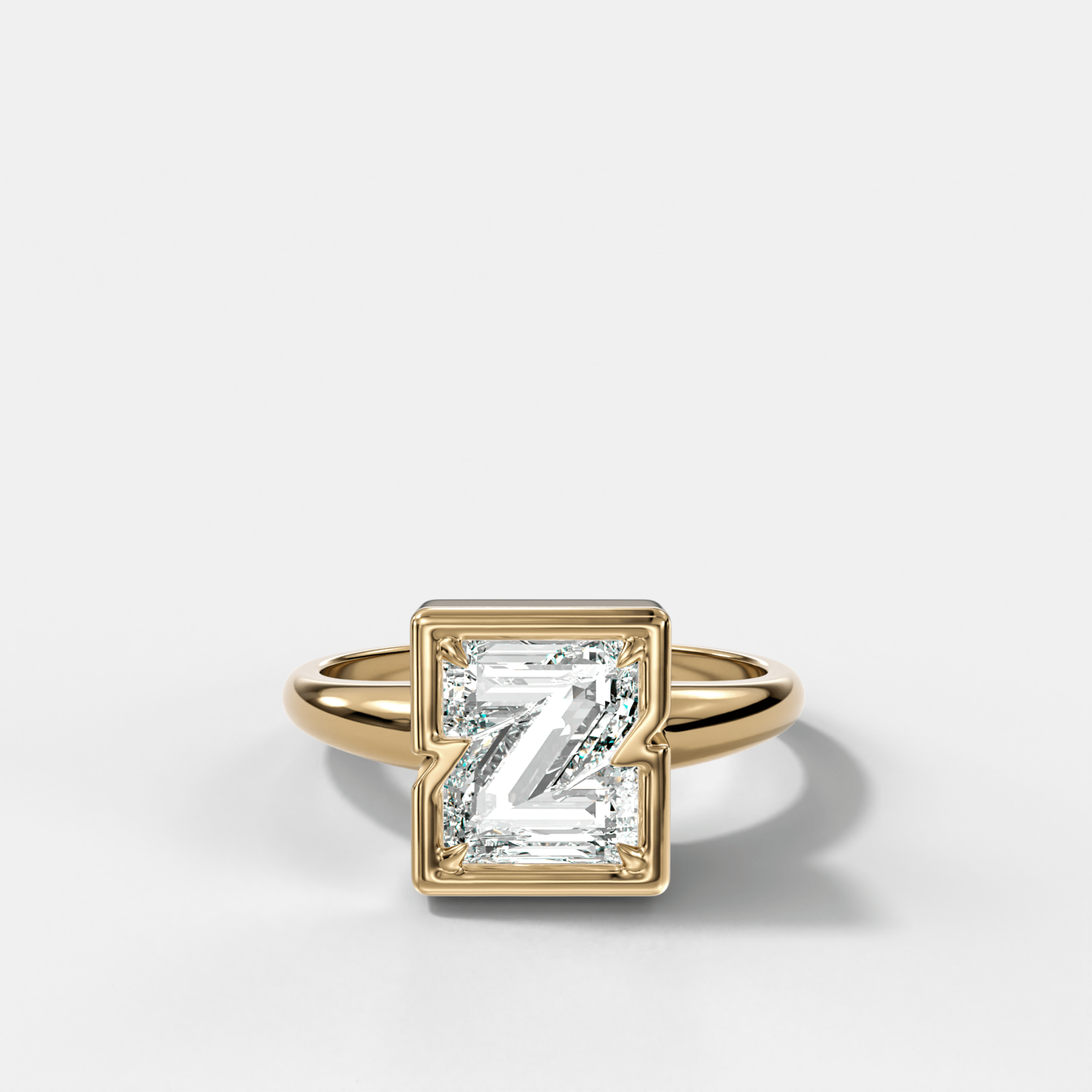 Club Diamond Initial Ring - Letter Z - GOODSTONE