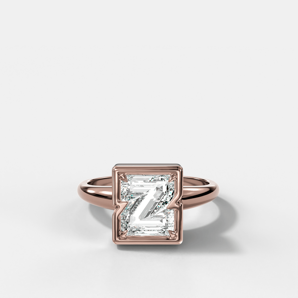 Club Diamond Initial Ring - Letter Z - GOODSTONE