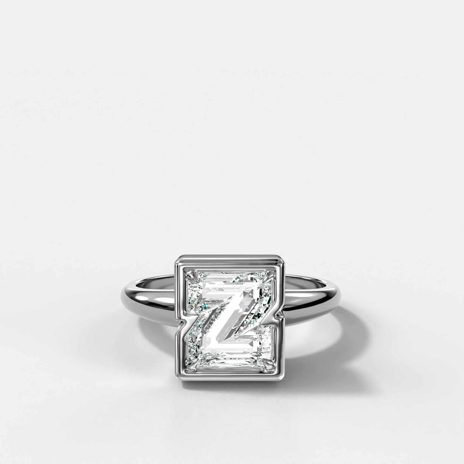 Club Diamond Initial Ring - Letter Z - GOODSTONE