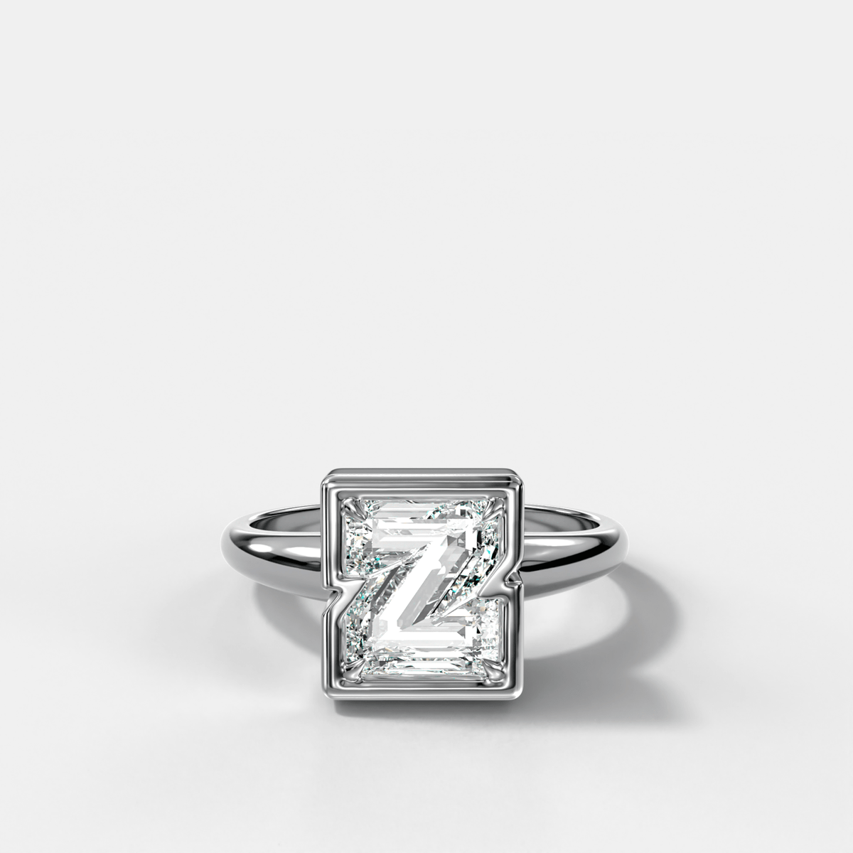 Club Diamond Initial Ring - Letter Z - GOODSTONE