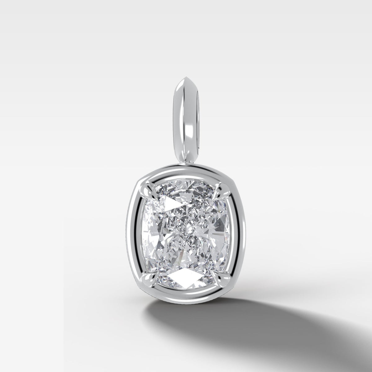 Club Elongated Cushion Attachable Diamond Pendant - GOODSTONE
