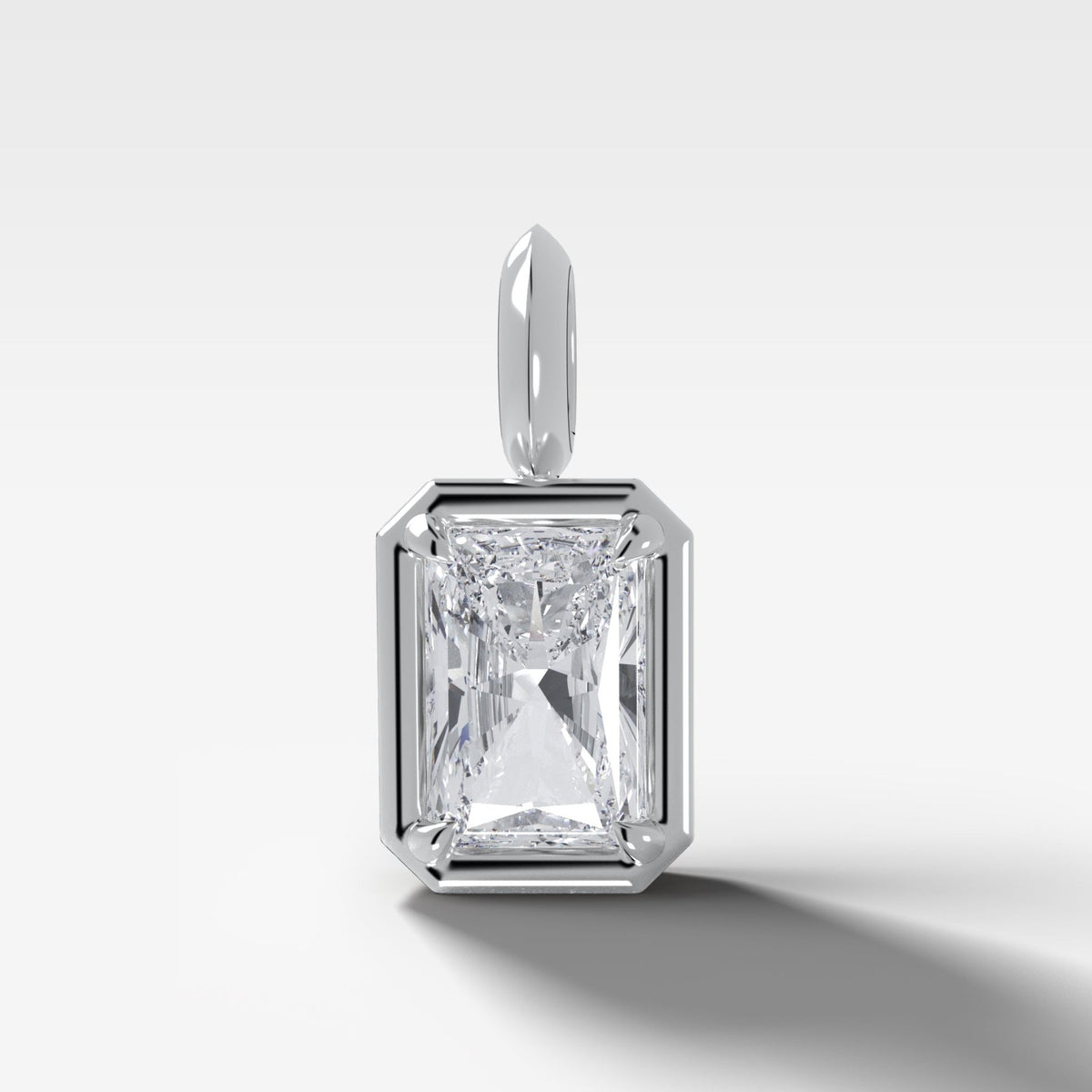 Club Elongated Radiant Attachable Diamond Pendant - GOODSTONE