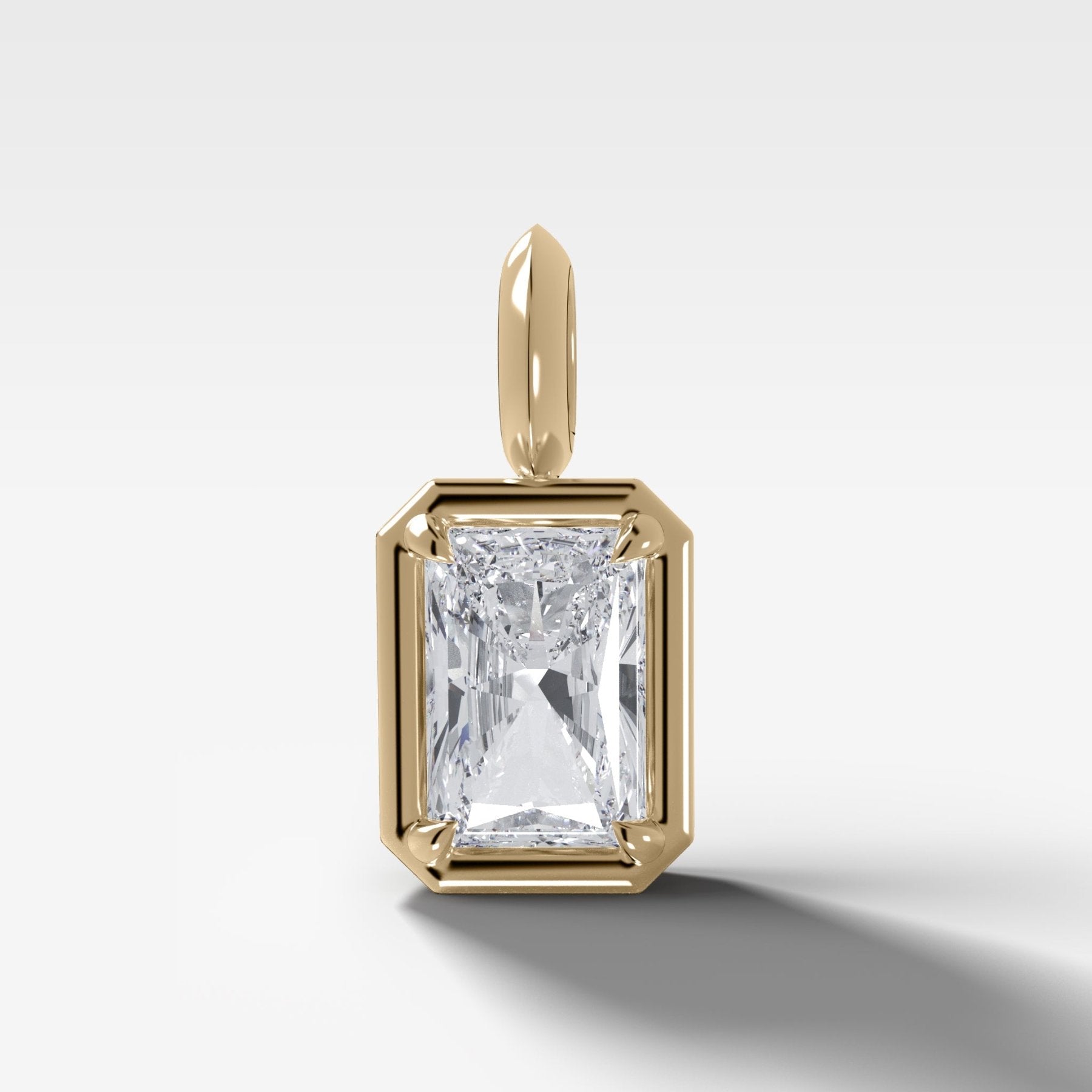Club Elongated Radiant Attachable Diamond Pendant - GOODSTONE