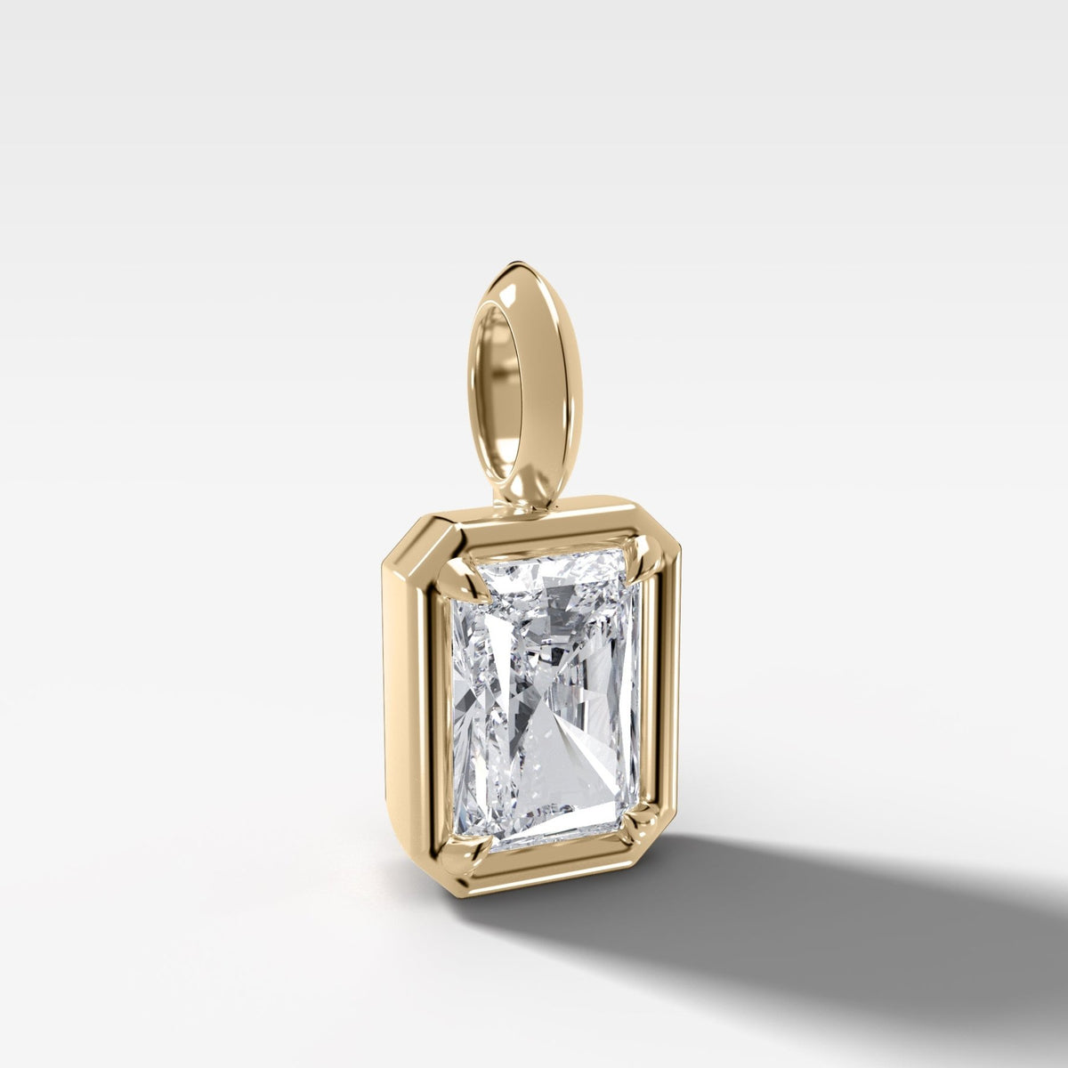 Club Elongated Radiant Attachable Diamond Pendant - GOODSTONE