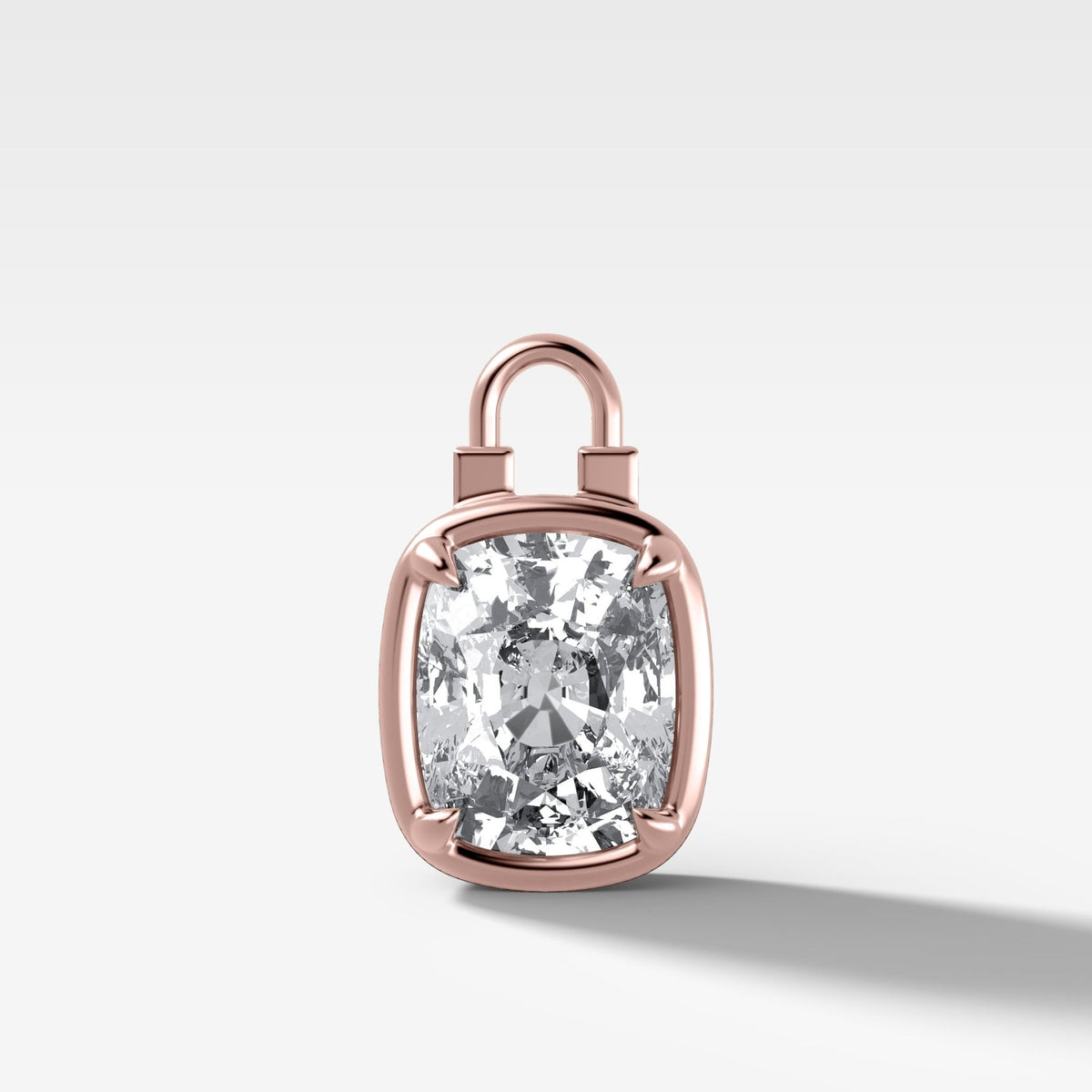 Club Lock Elongated Cushion Attachable Diamond Pendant - GOODSTONE