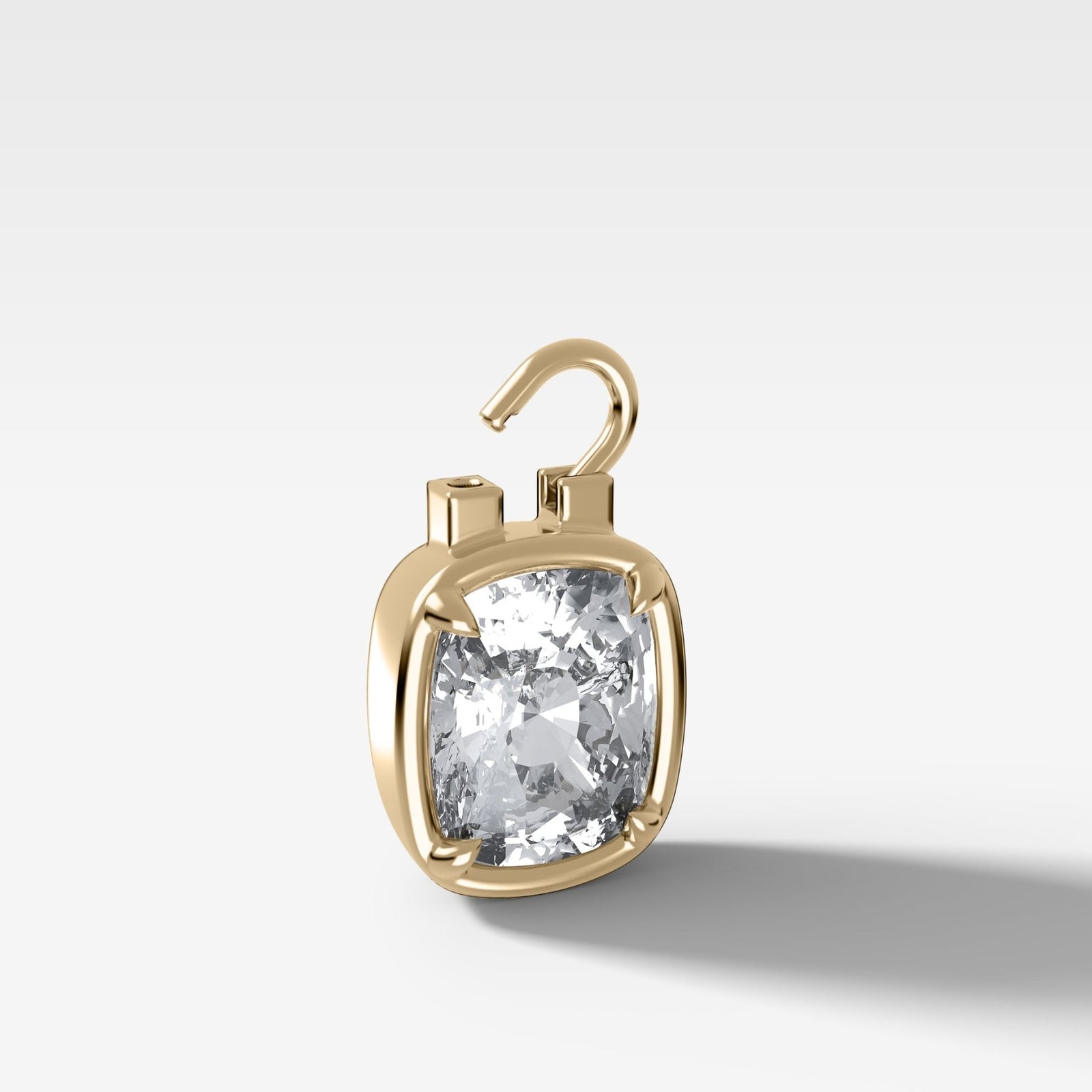 Club Lock Elongated Cushion Attachable Diamond Pendant - GOODSTONE