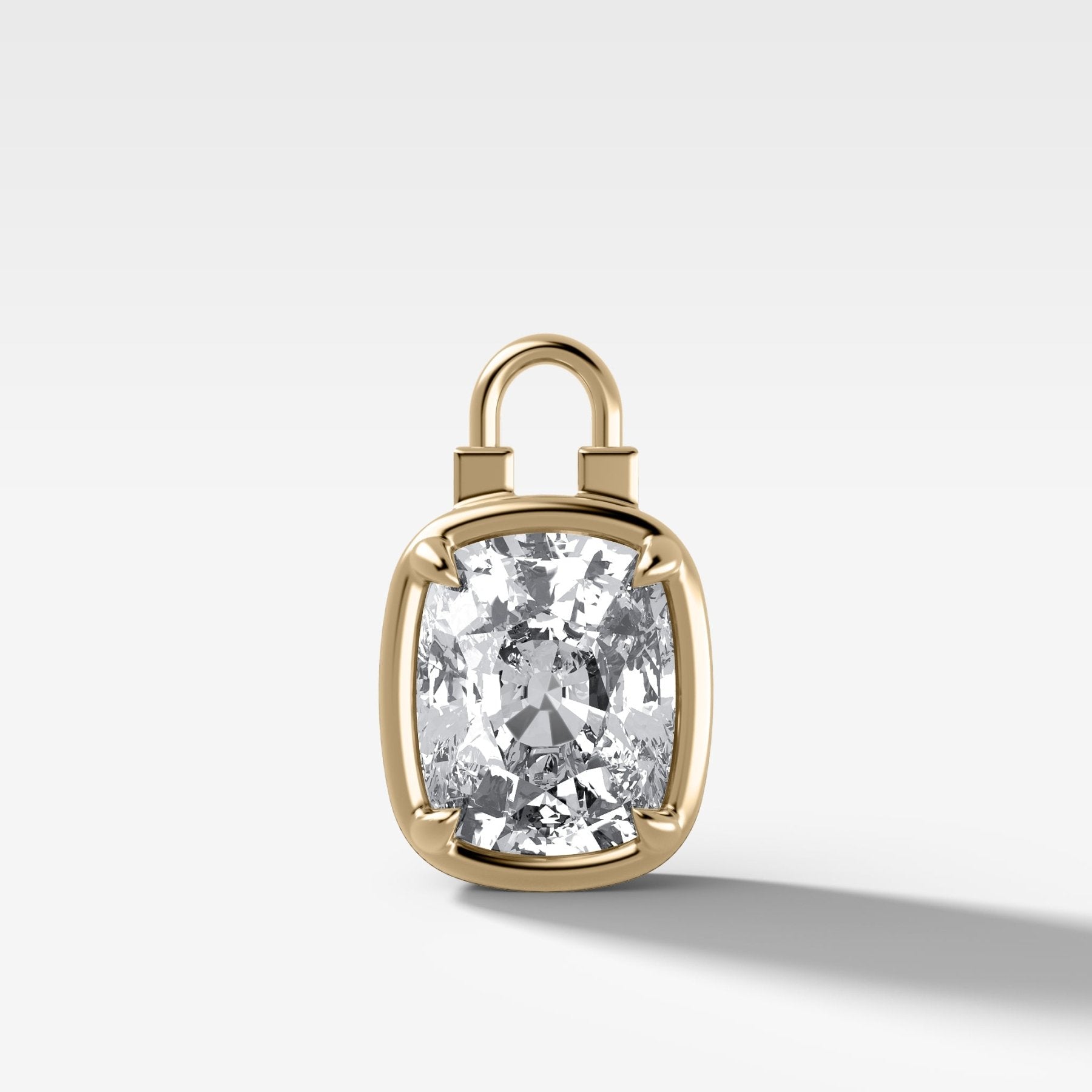 Club Lock Elongated Cushion Attachable Diamond Pendant - GOODSTONE