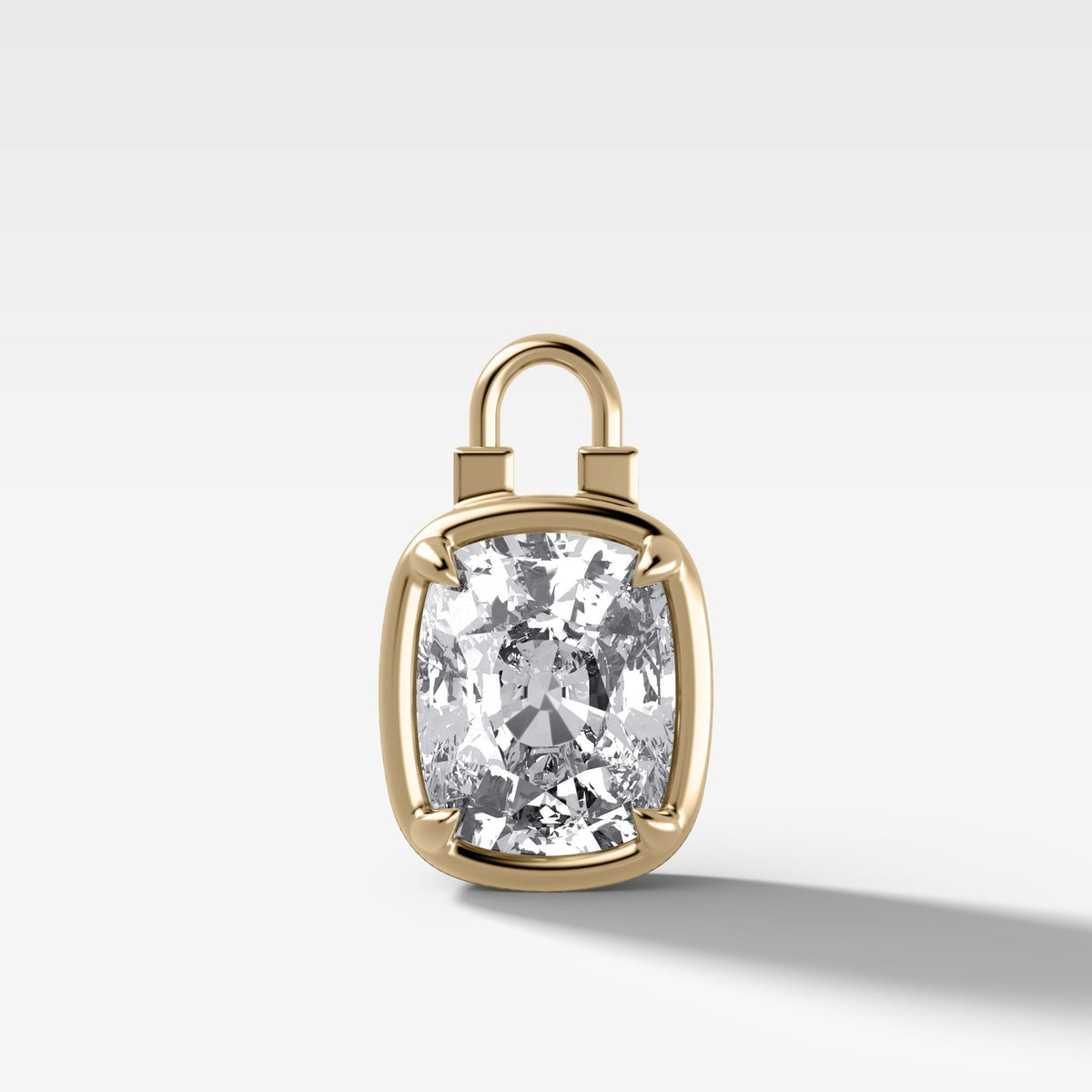 Club Lock Elongated Cushion Attachable Diamond Pendant - GOODSTONE