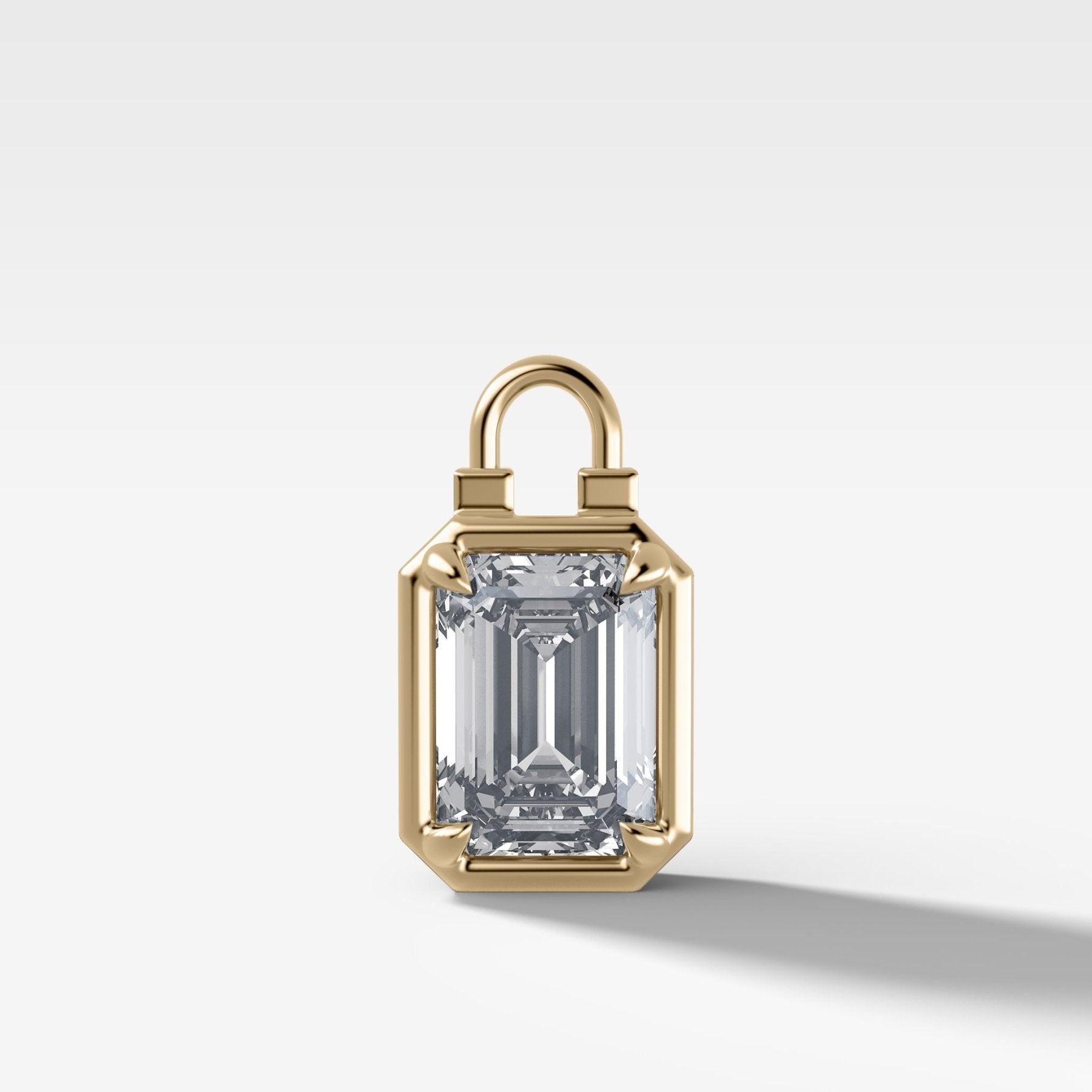 Club Lock Emerald Attachable Diamond Pendant - GOODSTONE