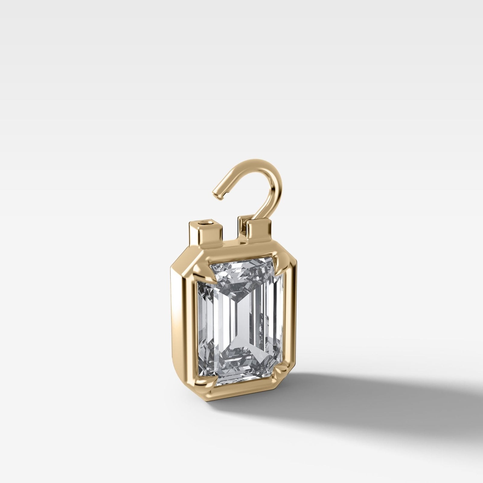 Club Lock Emerald Attachable Diamond Pendant - GOODSTONE