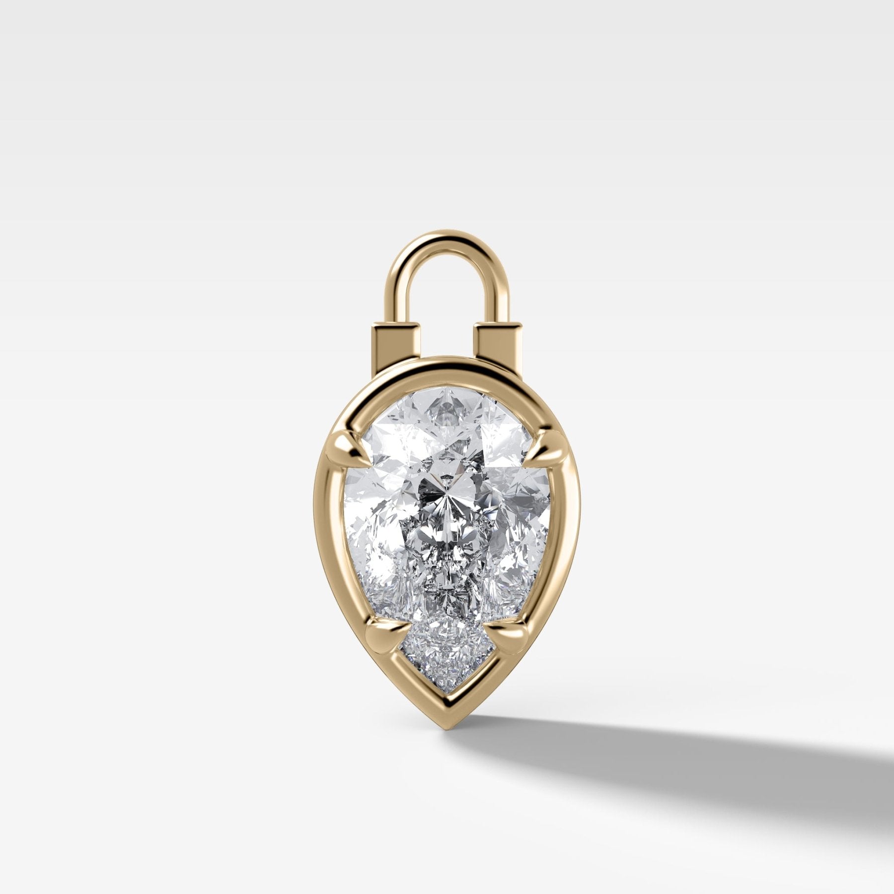 Club Lock Pear Attachable Diamond Pendant - GOODSTONE