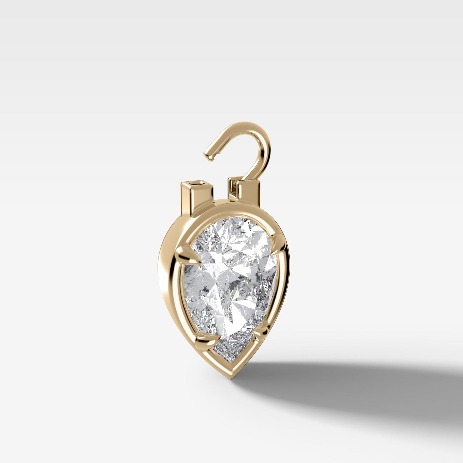 Club Lock Pear Attachable Diamond Pendant - GOODSTONE