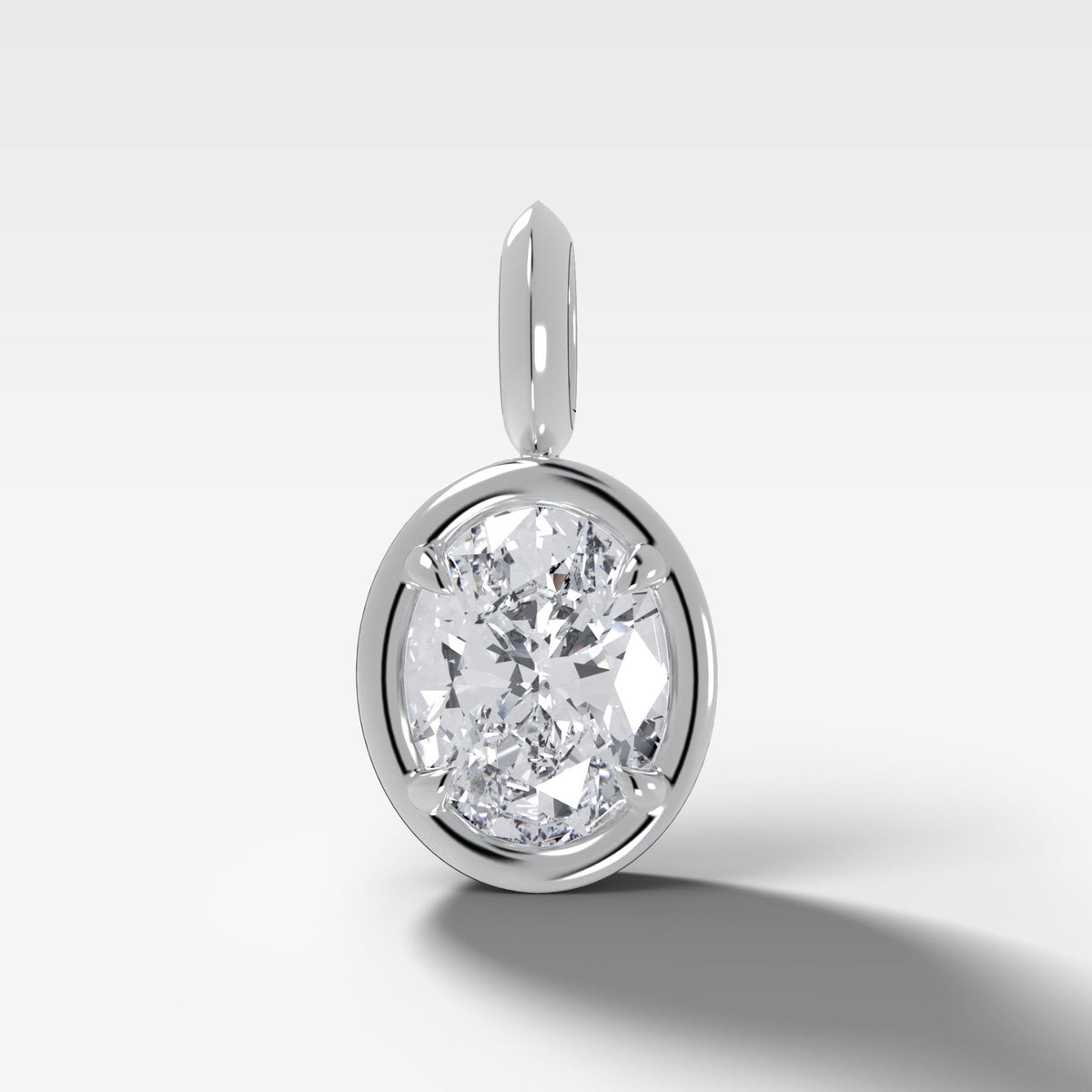 Club Oval Attachable Diamond Pendant - GOODSTONE