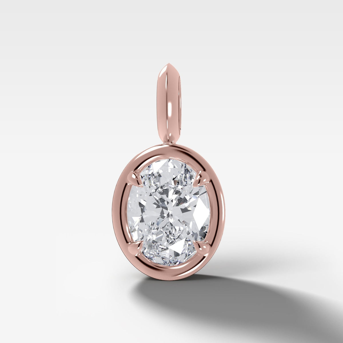Club Oval Attachable Diamond Pendant - GOODSTONE