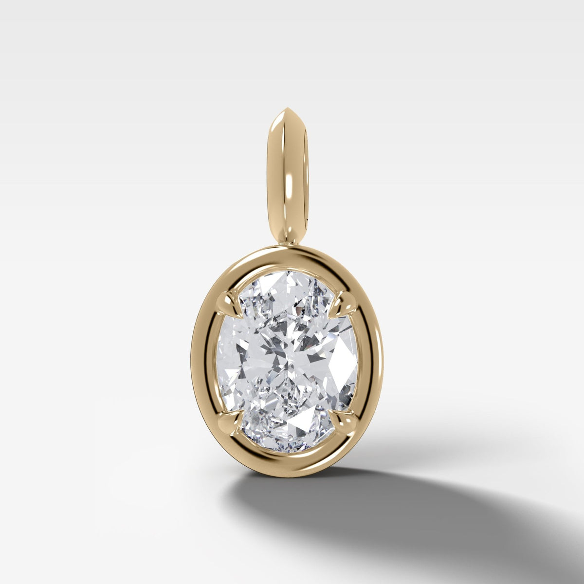 Club Oval Attachable Diamond Pendant - GOODSTONE