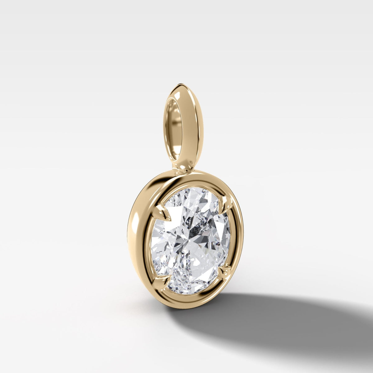 Club Oval Attachable Diamond Pendant - GOODSTONE