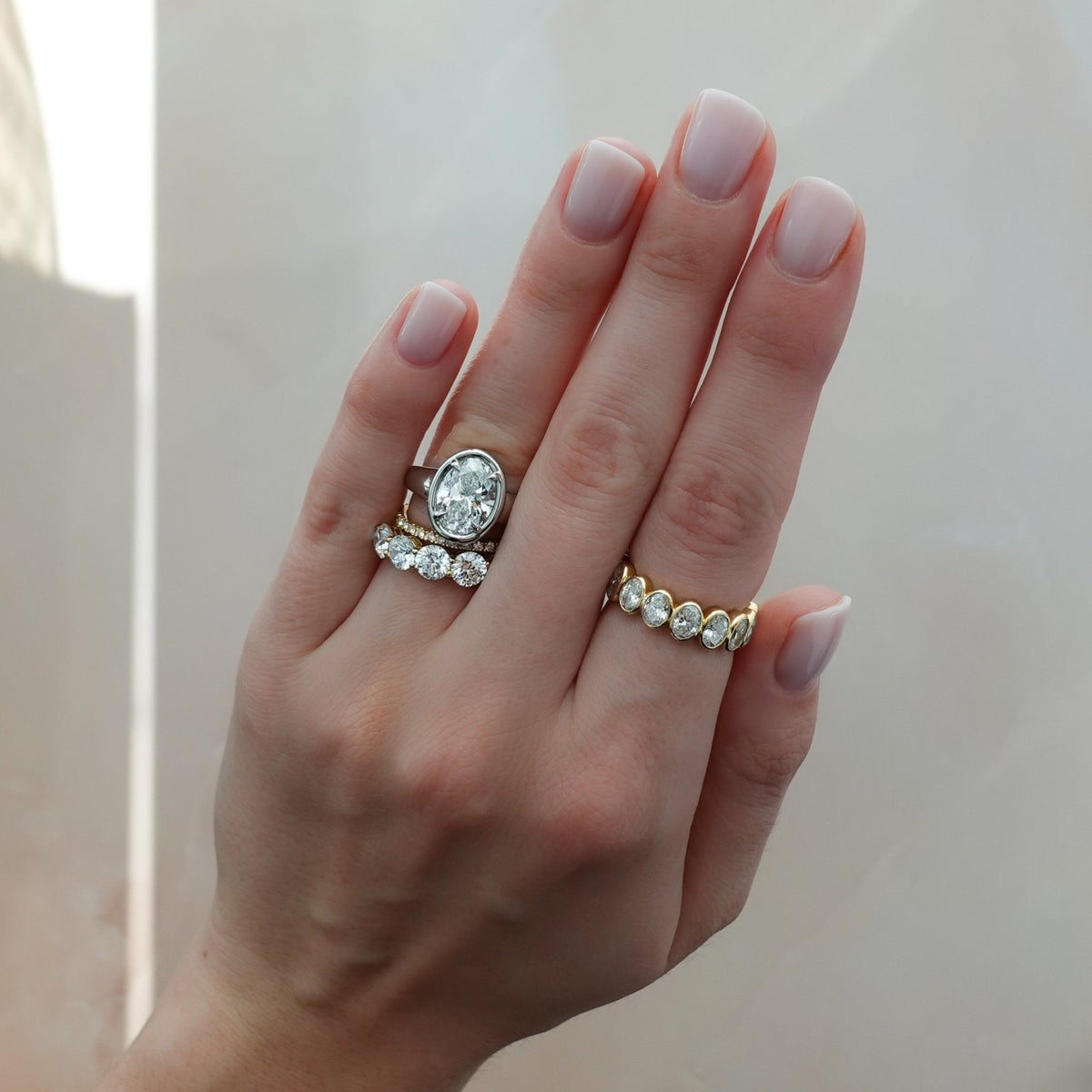 Club Ring Solitaire Engagement Ring With an Oval Cut Diamond - GOODSTONE