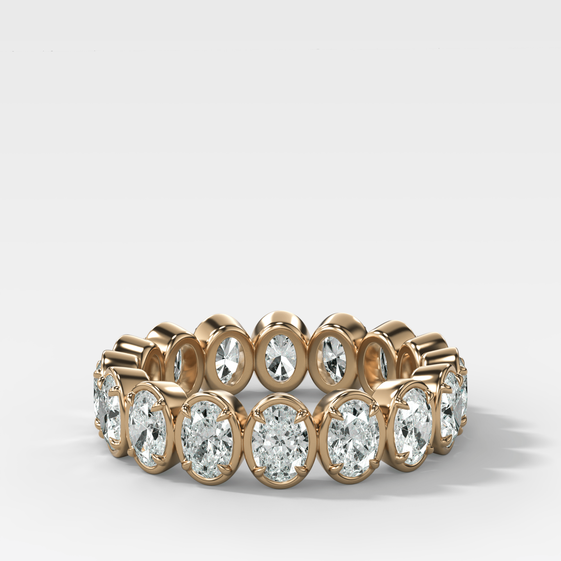 Club Set Eternity Band With North South Oval Cuts - GOODSTONE