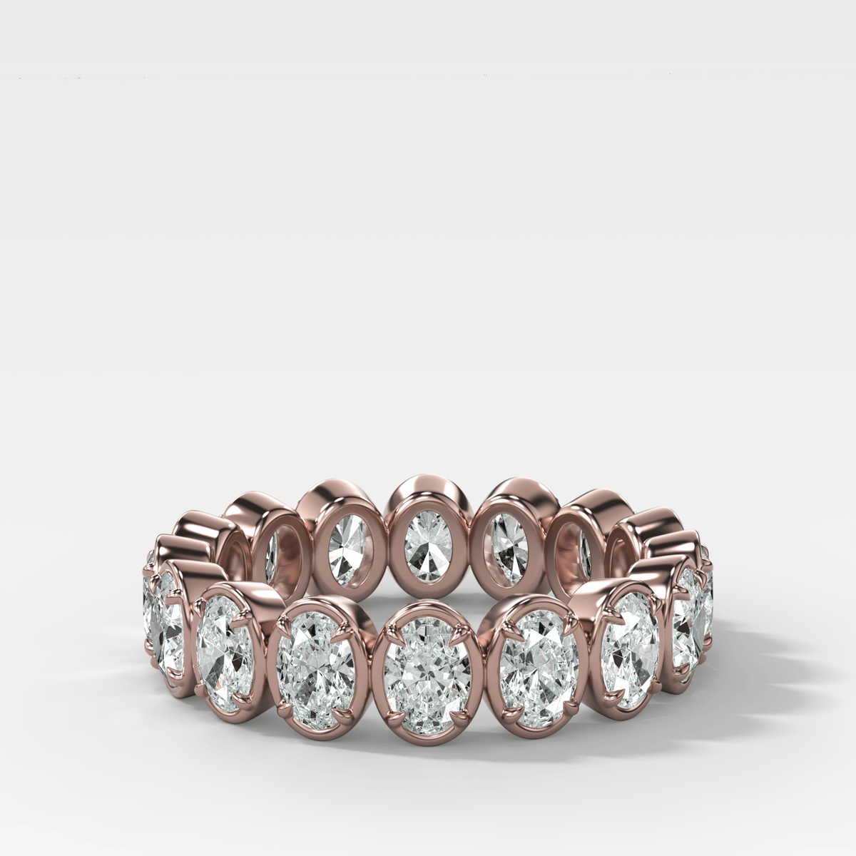 Club Set Eternity Band With North South Oval Cuts - GOODSTONE