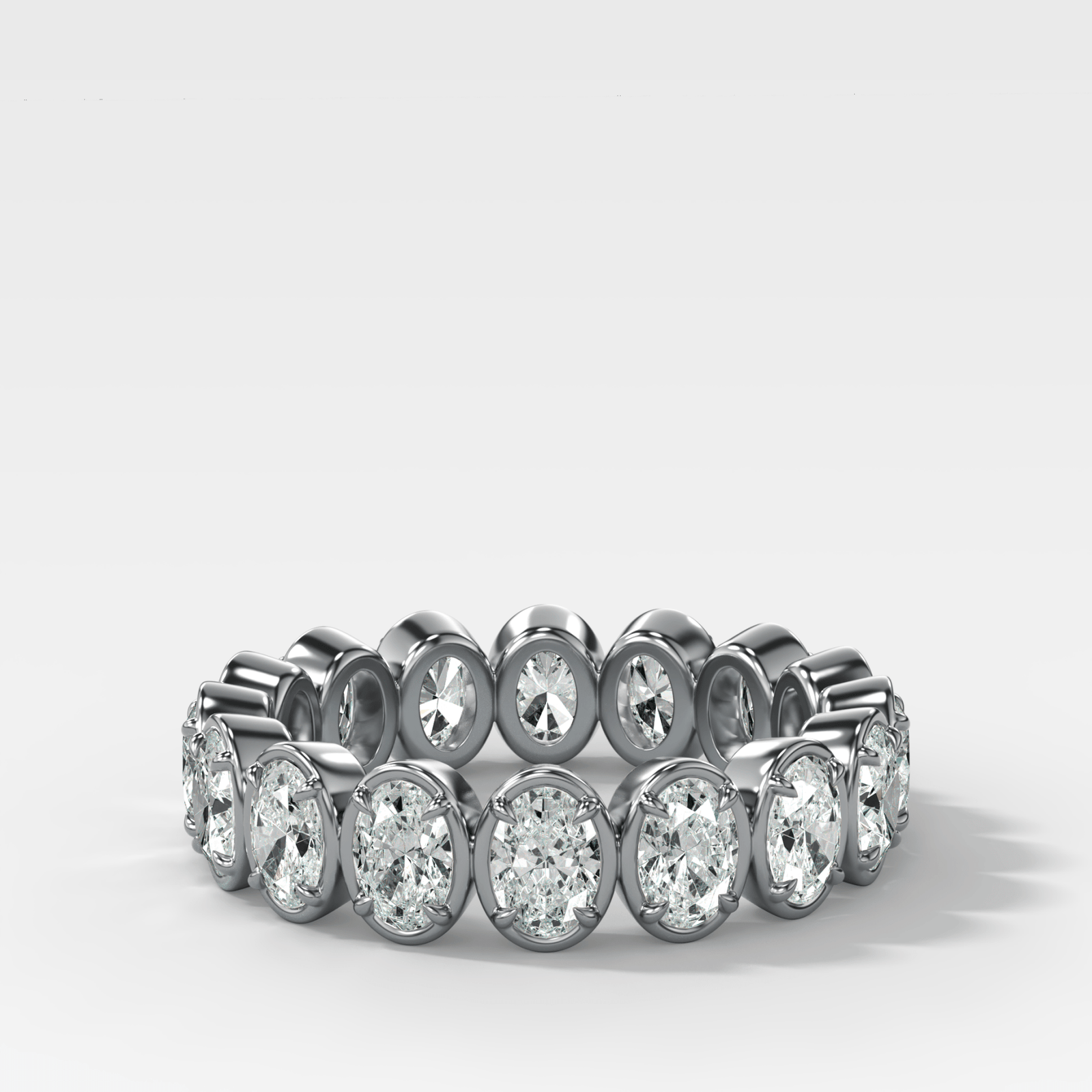 Club Set Eternity Band With North South Oval Cuts - GOODSTONE